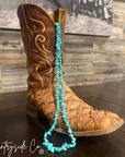 Turquoise Chip Stone Rope Necklace