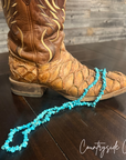 Turquoise Chip Stone Rope Necklace