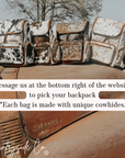 Boulder Cowhide Conceal Carry Backpack Laptop Bag by Countryside Co.