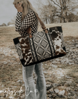 Charlene Cowhide Weekender Bag by Countryside Co.