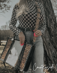 Panhandle Tooled Leather Cowhide Conceal Carry Tote, Computer Bag by Countryside Co.