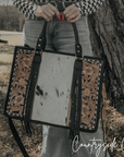 Panhandle Tooled Leather Cowhide Conceal Carry Tote, Computer Bag by Countryside Co.