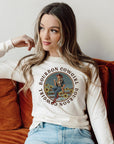 Bourbon Cowgirl Long Sleeve Natural T-Shirt Bourbon Cowgirl