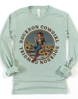 Bourbon Cowgirl Long Sleeve Dusty Blue T-Shirt Bourbon Cowgirl