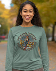 Bourbon Cowgirl Long Sleeve Dusty Blue T-Shirt Bourbon Cowgirl
