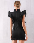 Black Flying Sleeves cocktail Dress