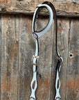 White Leather Copper Clear and Feather Browband/One Ear Tack Set