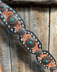 Classic Copper and Turquoise One Ear / Breastcollar Tack Set