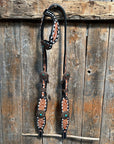 Classic Copper and Turquoise One Ear / Breastcollar Tack Set