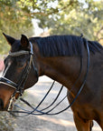 The Harlow Black Rolled Leather Double Bridle