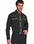 Solid W/cont. Piping Shirt - P-620X