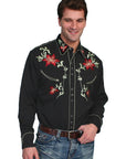 Floral Embroidery Shirt - P-633