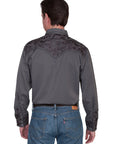 Floral Tooled Embroidery Shirt - P-634