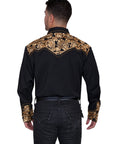 Floral Tooled Embroidery Shirt - P-634