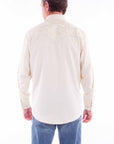 Floral Tooled Embroidery Shirt - P-634