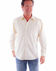Floral Tooled Embroidery Shirt - P-634