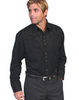 Floral Tooled Embroidery Shirt - P-634