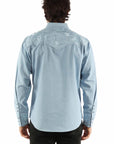Floral Tooled Embroidery Shirt - P-634