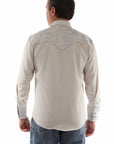 Floral Tooled Embroidery Shirt - P-634