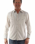 Floral Tooled Embroidery Shirt - P-634