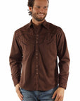 Floral Tooled Embroidery Shirt - P-634