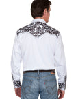Floral Tooled Embroidery Shirt - P-634