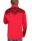 Floral Tooled Embroidery Shirt - P-634