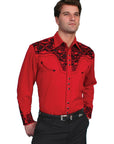 Floral Tooled Embroidery Shirt - P-634