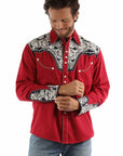 Floral Tooled Embroidery Shirt - P-634