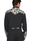 Floral Tooled Embroidery Shirt - P-634