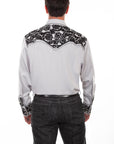 Floral Tooled Embroidery Shirt - P-634