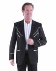Solid Blazer W/piping - P-656