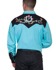 Horseshoe Rose Embroidery Shirt - P-660X