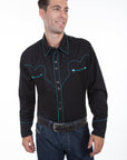 Solid Shirt W/candy Cane Piping - P-726