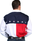 Red/white/blue Color Block Shirt - P-756X
