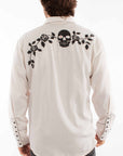 Skull/rose Embroidered Shirt - P-771