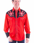 Red Flower Emb. - P-789X