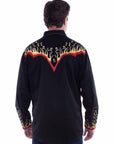 Flames To Notes Emb. Shirt - P-826