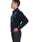 Embroidered Scroll W/studs - P-844