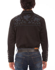 Rose Emb. Straight Yoke Shirt - P-893