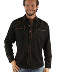 Solid Shirt With Piping & Arrows - P-920