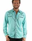 Solid Shirt With Piping & Arrows - P-920