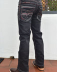 Holt Kid's Black Slim Boot Cut Jeans