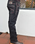 Holt Kid's Black Slim Boot Cut Jeans