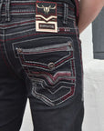 Holt Kid's Black Slim Boot Cut Jeans