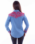 Floral Tooled Emb. Blouse - PL-654