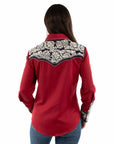 Floral Tooled Emb. Blouse - PL-654