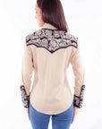 Floral Tooled Emb. Blouse - PL-654