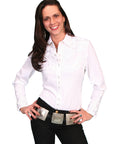Floral Tooled Emb. Blouse - PL-654