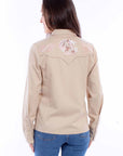 Ladies Horse/rose Emb.blouse - PL-911